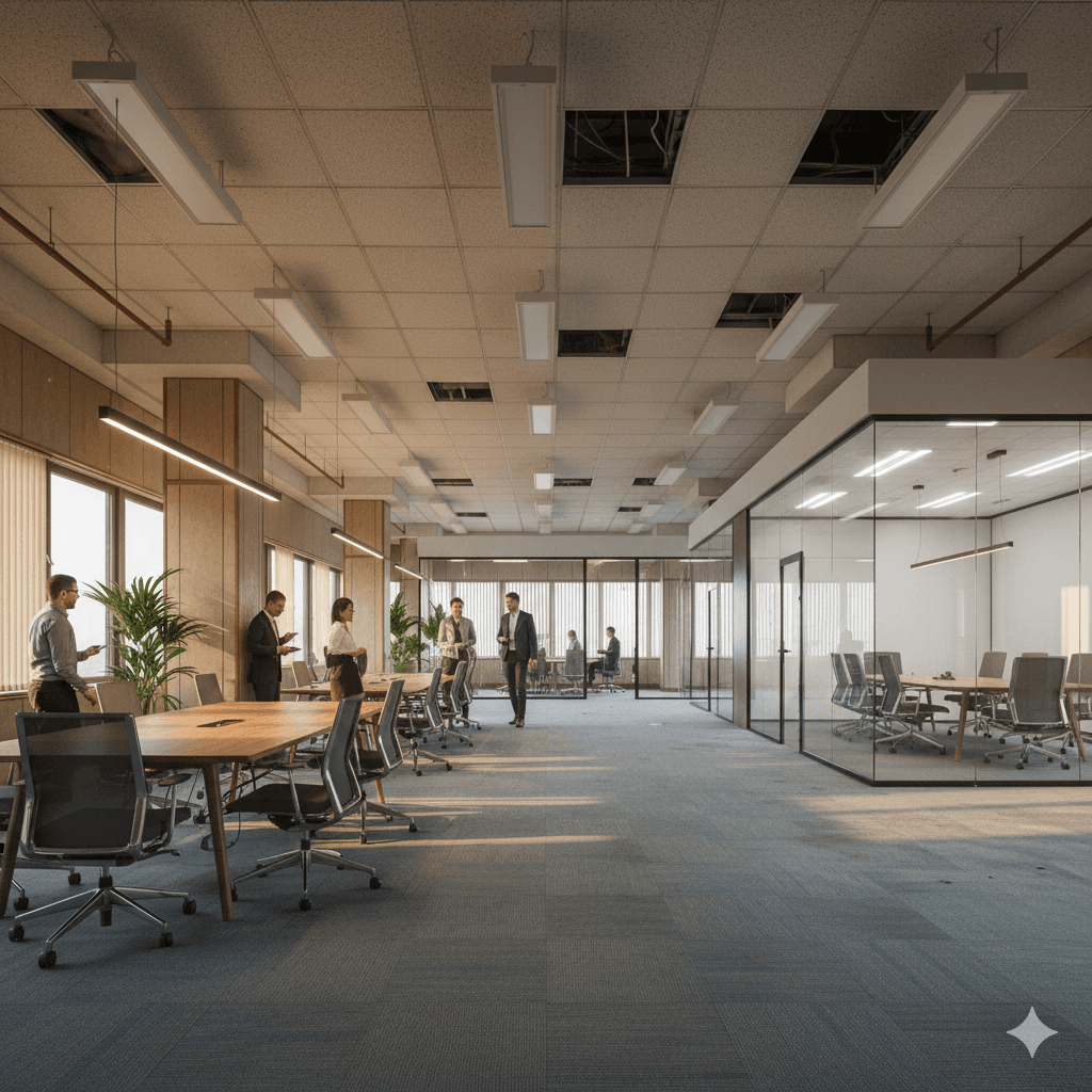 Eingerichteter Büroraum